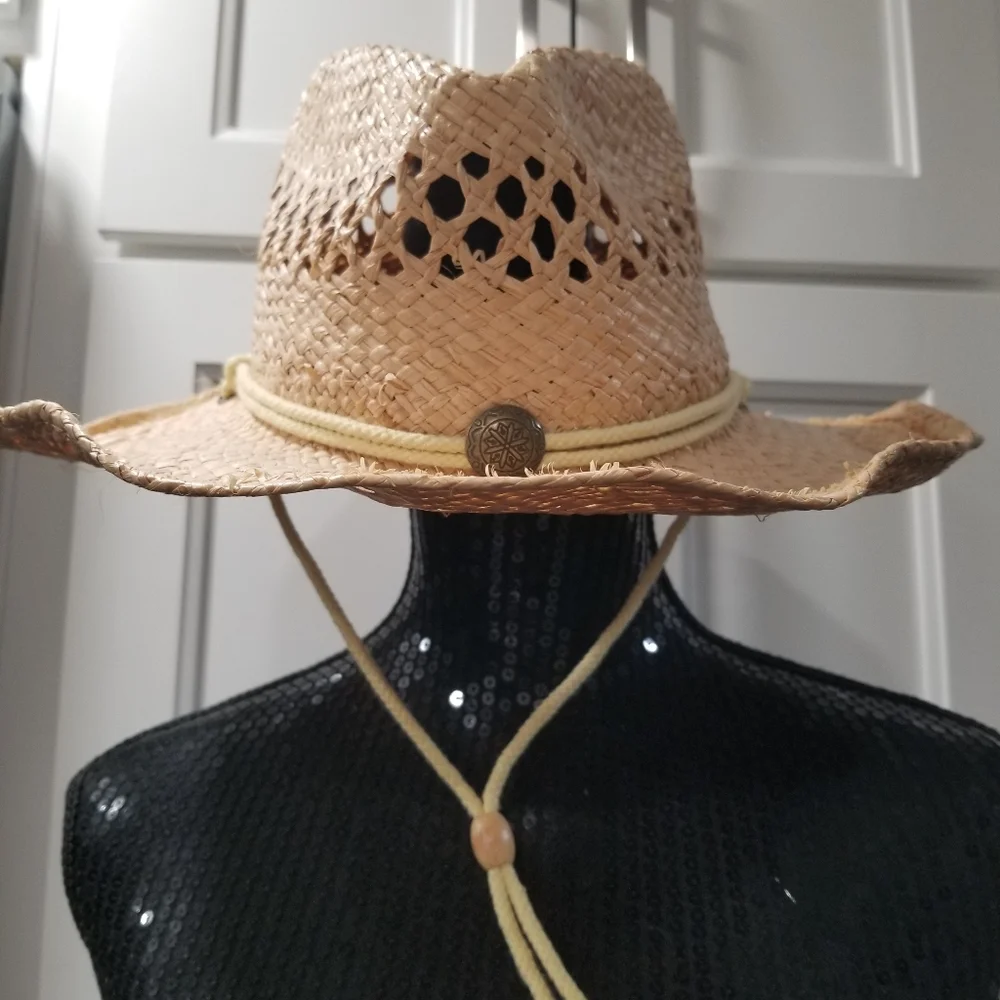 Jaxon Unisex Straw Western Cowboy Hat One Size - Picture 4 of 14